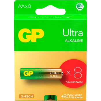Batteri GP Ultra Alkaline AA/LR6 8-pack GP.