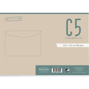 Kuvert C5 Vit 10-pack Writer.