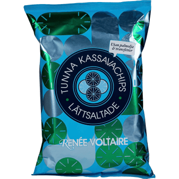 Tunna Kassavachips Lättsaltade 145g Renée Voltaire.