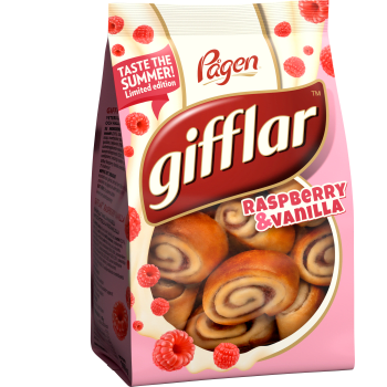 Gifflar Raspberry 260 g Pågen.