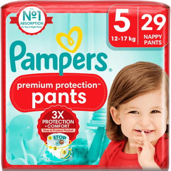 Byxblöjor Premium Protection Pants Strl 5 12-17kg 29-p Pampers.