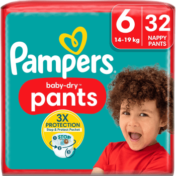 Byxblöjor Baby Dry Pants Strl 6 15+kg 32-p Pampers.