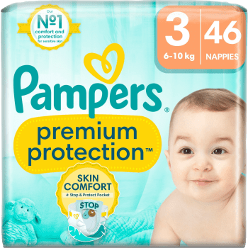 Blöjor Premium Protection Strl 3 6-10kg 46-p Pampers.