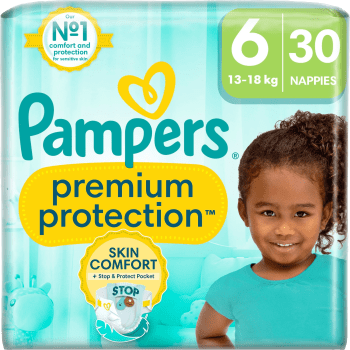 Blöjor Premium Protection Strl 6 13-18kg 30-p Pampers.