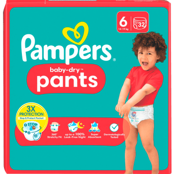 Byxblöjor Baby Dry Pants Strl 6 15+kg 32-p Pampers.