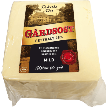 Gårdsost 28% Mild ca 1000g Ockelbo Ost.