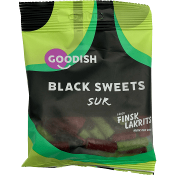Lakrits Black Sweets Sur 100g Finsk Lakrits.