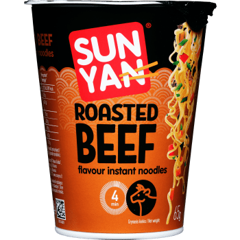 Nudlar i kopp Roasted beef 65g Sun Yan.
