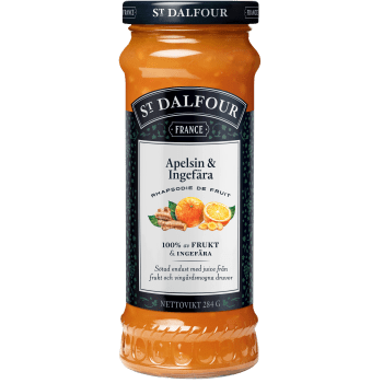 Marmelad Ingefära & apelsin utan tillsatt socker 284g St.Dalfour.