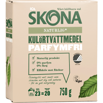 Kulörtvättmedel Parfymfri Ekologisk 750ml ICA Skona.