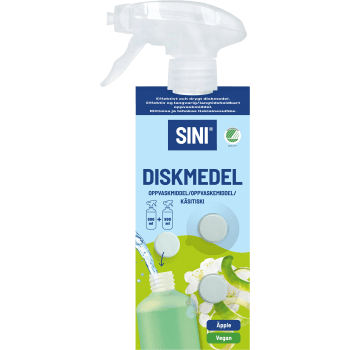 Diskmedel Sprayflaska och Rengöringstablett 2-p Äpple SINI.