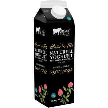 Yoghurt Naturell 3,8-4,5% 1000g Grådö Mejeri.