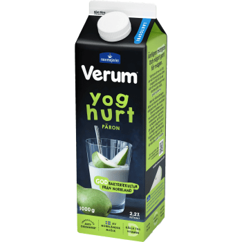 Yoghurt Päron Laktosfri 2,2% 1000g Verum®.