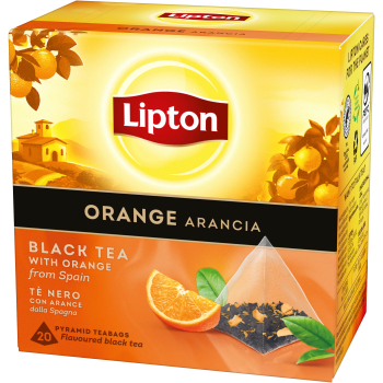 Te Svart Orange Pyramid 20p Lipton.