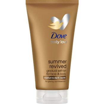 Brun utan sol Lotion Summer revived Medium to Dark 75ml Dove.