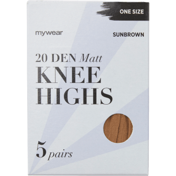 Knästrumpa 5p 20Den Sunbrown Onesize mywear.
