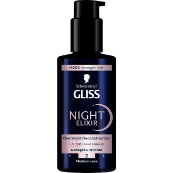 Hårserum Night Elixir Overnight Reconstruction 100ml Gliss Schwarzkopf.