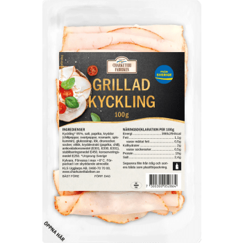 Kyckling Grillad Tunna skivor 100g Charkuterifabriken.