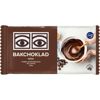 Bakchoklad Ögon Mörk 200g Fazer.