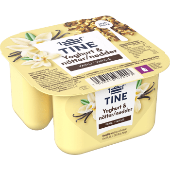 Yoghurt Vanilj & Nötter 8,1% 190g Tine.