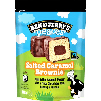 Glass Salted caramel brownie peaces 160ml Ben & Jerrys.