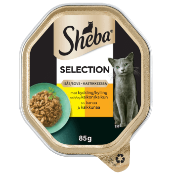 Kattmat Kyckling & kalkon 85g Sheba.