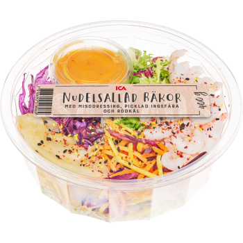 Nudelsallad Räkor Misodressing 400g ICA.