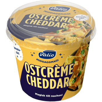 Cheddar Ostcrème Middagsmagi 250g Valio.