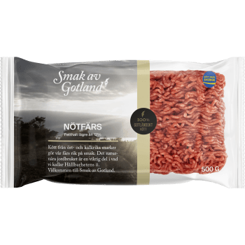Nötfärs Färsk 12% 500g Smak av Gotland.