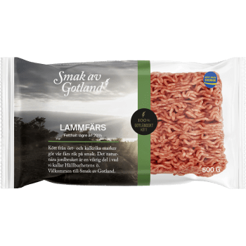 Lammfärs Färsk 20% 500g Smak av Gotland.