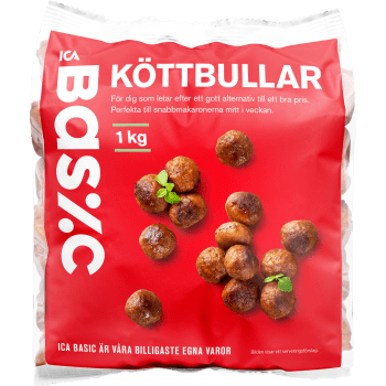 Köttbullar 1kg ICA Basic.