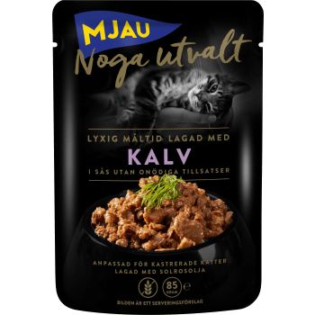 Kattmat Kalv 85g Mjau.