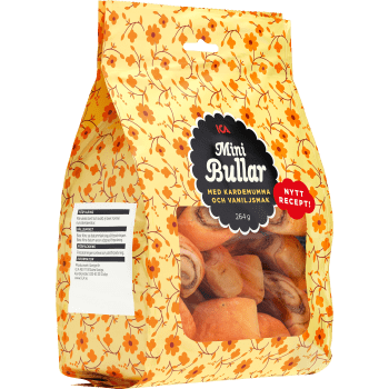 Minibullar Kardemumma och vaniljfyllning 264g ICA.