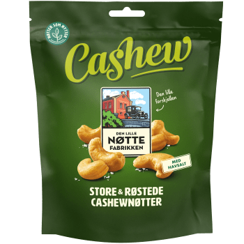 Stora cashewnötter 250g DL Nöttefabrikken.