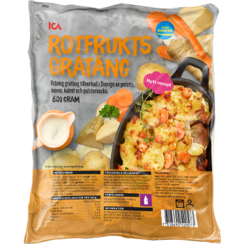Rotfruktsgratäng 800g ICA.