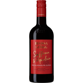 Glögg Röd Alkoholfri med smak av saffran och apelsin 0,5% 75cl Blossa.