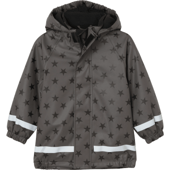 Regnjacka grå stjärnor varmfodrad 98/104 mywear.