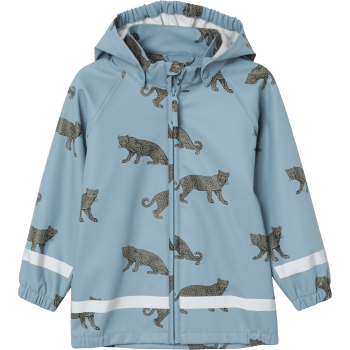 Regnjacka blå m tigrar 122/128 mywear.