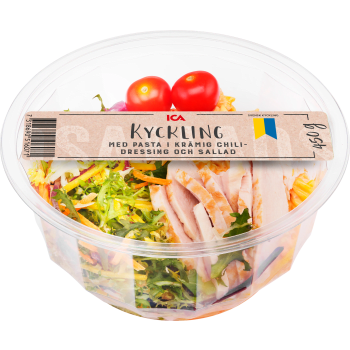 Pastasallad i chilidressing & Kyckling 450g ICA.