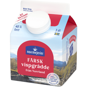 Vispgrädde 40% 3dl Norrmejerier.
