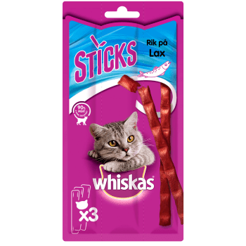 Kattgodis Sticks Lax 3-p Miljömärkt Whiskas.