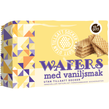 Wafers Vaniljsmak 125 g Vagott.