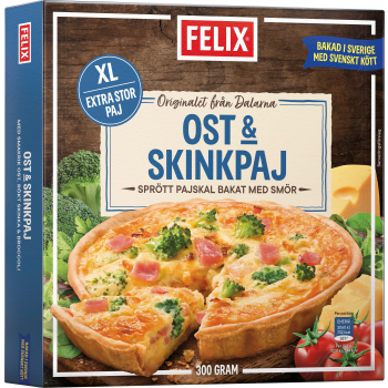 Ost & Skinkpaj XL Fryst 300g Felix.