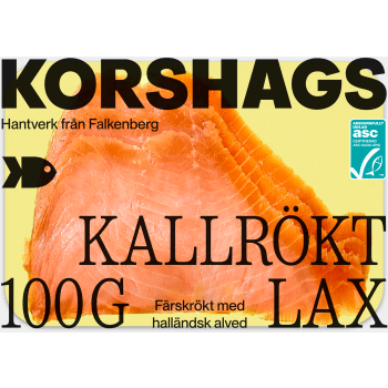 Laxfilé Färsk Kallrökt 100g Miljömärkt Korshags.