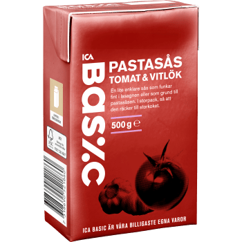 Pastasås med vitlök 500g ICA Basic.