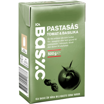Pastasås med basilika 500g ICA Basic.