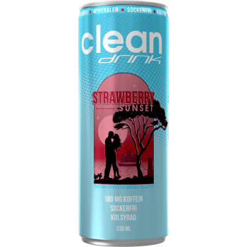Energidryck Strawberry/Cherry 33cl Clean Drink.