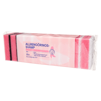 Allrengöringssvamp 10-p Rosa Bandet ICA.