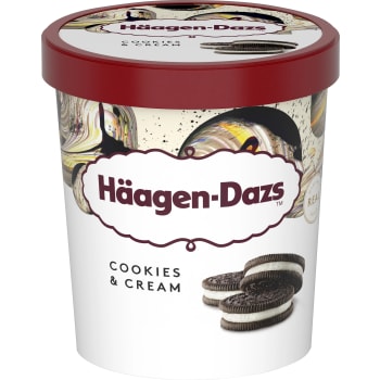 Glass Cookies & cream 460ml Häagen Dazs.