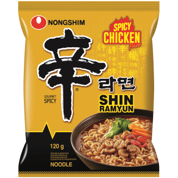 Nudlar Spicy Chicken 120g Nongshim.